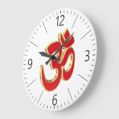 Om記号 ラージ壁時計 (傾斜)