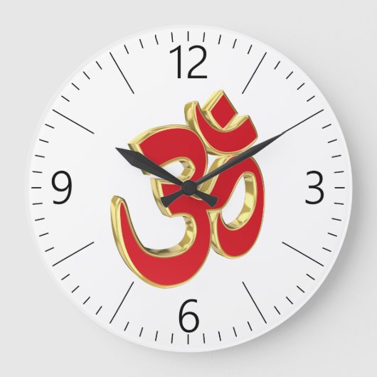 Om記号 ラージ壁時計 (正面)