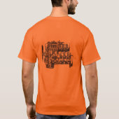 OM617のベンツW123は支持します Tシャツ (裏面)