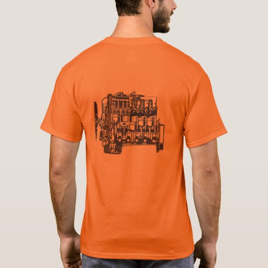 OM617のベンツW123は支持します Tシャツ (裏面)