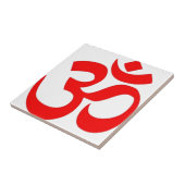 Om (ॐの) -ヒンズー教および仏教の記号 タイル (側面)