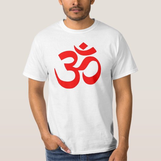 Om (ॐの) -ヒンズー教および仏教の記号 tシャツ (正面)
