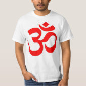 Om (ॐの) -ヒンズー教および仏教の記号 tシャツ (正面)