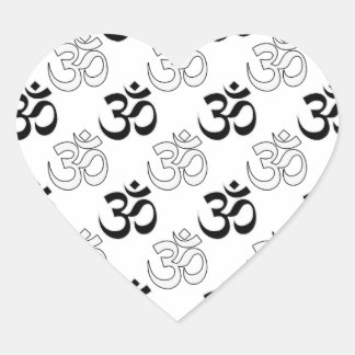 Om、オウム記号 ハートシール