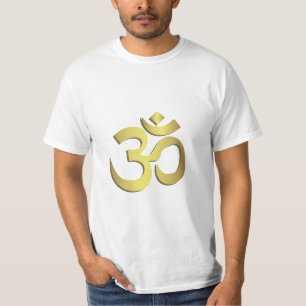 Om (オウム)のナマステのヨガの記号の人 tシャツ