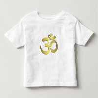 Om (オウム)のナマステのヨガの記号の幼児のワイシャツ