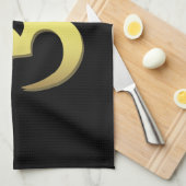 Om (オウム)のナマステのヨガの記号 キッチンタオル (四つ折り)