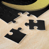 Om (オウム)のナマステのヨガの記号 ジグソーパズル (側面)