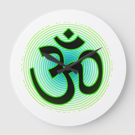 Om (オウム)の柱時計 ラージ壁時計 (正面)