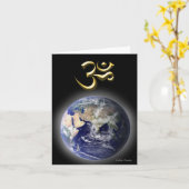 Om (オウム) カード (黄色い花)