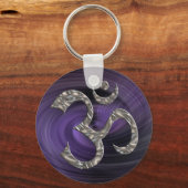 OM /オウム – シルバー キーホルダー (正面)