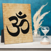 Om (オウム)シンボルの表示 フォトプラーク (側面)