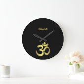 Om (オウム)ナマステヨガシンボル ラージ壁時計 (ホーム)