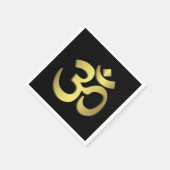 Om (オウム)ナマステヨガ記号 スタンダードカクテルナプキン (角)