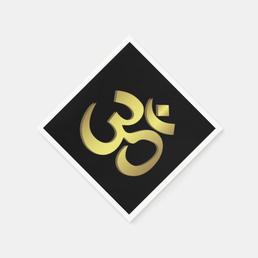 Om (オウム)ナマステヨガ記号 スタンダードカクテルナプキン (角)