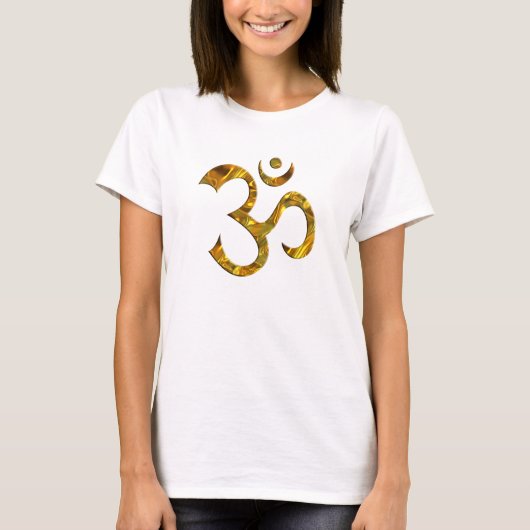 OM /オウム-金ゴールド Tシャツ (正面)
