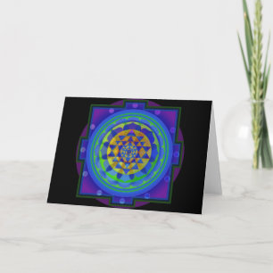Om (オウム) Yantraの曼荼羅の挨拶状 カード