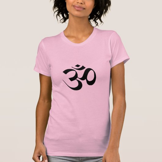 OM -平和のためのSANSCRIT Tシャツ (正面)