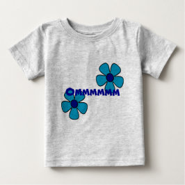 Om and Flowers -ベビーヨガの服 ベビーTシャツ