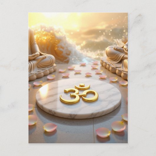 OM - AUM - 禅仏教 ポストカード (正面)