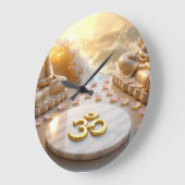 OM - AUM - 禅 - 壁掛け時計 ラージ壁時計 (傾斜)