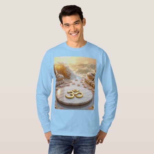 OM - AUM - ZEN BUDDHISM Tシャツ (正面フル)