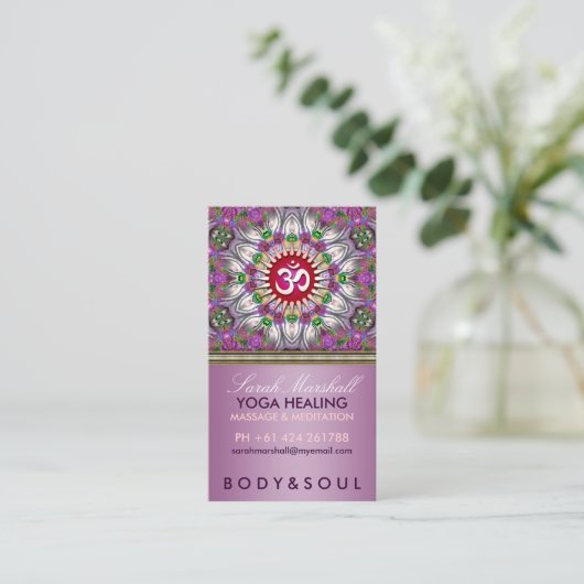Om Energy Yoga Healing Star名刺 名刺 (スタンド正面)