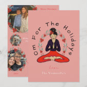 'Om For The Holidays' Family Yoga Holiday Card シーズンカード (正面/裏面)