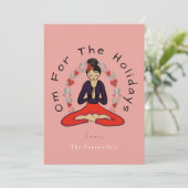 'Om For The Holidays' Family Yoga Holiday Card シーズンカード (スタンド正面)