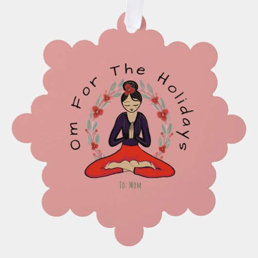 Om For The Holidays Ornament Card オーナメントカード (正面)