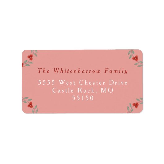 'Om For The Holidays' Yoga and Wreath ラベル (正面)