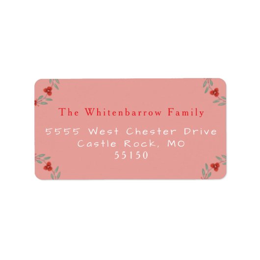 'Om For The Holidays' Yoga and Wreath ラベル (正面)