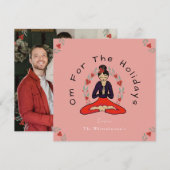 'Om For The Holidays' Yoga and Wreath Card シーズンカード (正面/裏面)