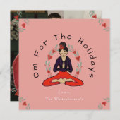 'Om For The Holidays' Yoga and Wreath Card シーズンカード (正面/裏面)