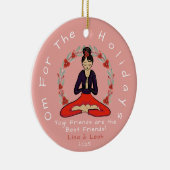 'Om For The Holidays' Yogi Best Friend Ornament セラミックオーナメント (右)