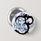 OM - Ganesha 缶バッジ (正面&裏面)
