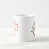 Om ganpati緑オレンジ コーヒーマグカップ (中央)