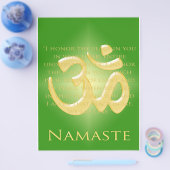 Om inグリーンと金ゴールド-ナマステ チラシ (シングル)