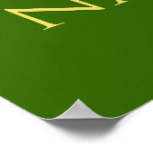 Om inグリーンと金ゴールド-ナマステ ポスター (角)