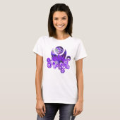 OM LOTUSデザインバイオレット+アイディア Tシャツ (正面フル)
