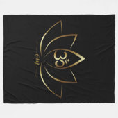 Om Lotus Decke フリースブランケット (正面(横))