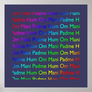 Om Mani Padme Hum Print ポスター