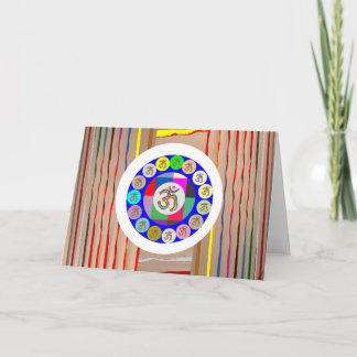 OM MANTRA金ゴールド:ヨガ瞑想を唱える シーズンカード