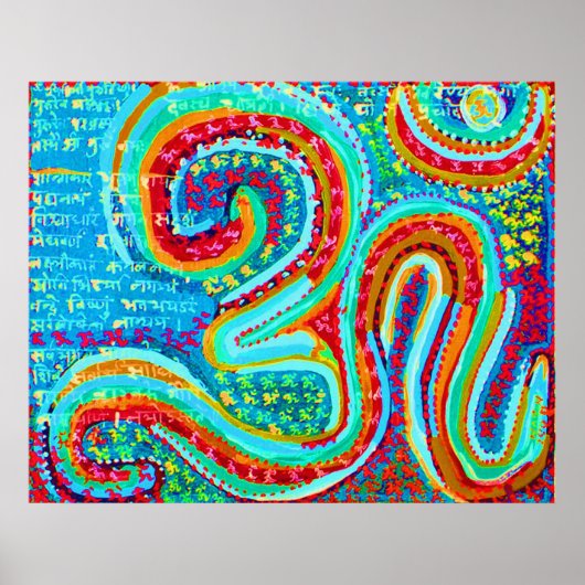 OM MANTRA: Om 108回と他のマントラ ポスター (正面)