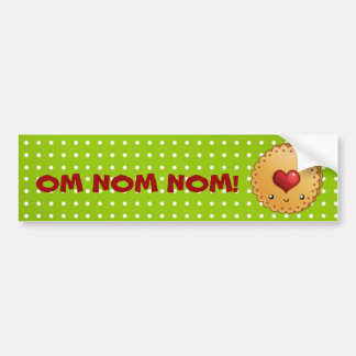 OM NOM NOMのクッキー バンパーステッカー