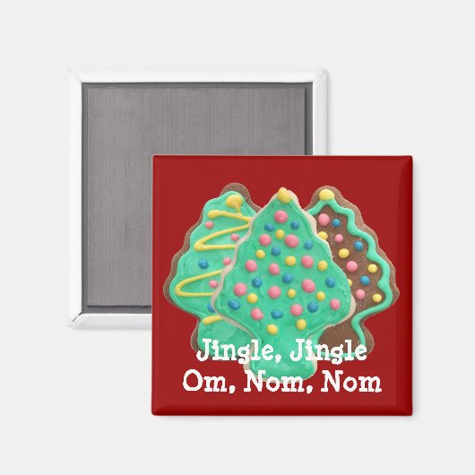Om、Nom、Nomクリスマスクッキー磁石 マグネット (正面/裏面)