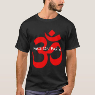 OM-REDの地球の平和 Tシャツ