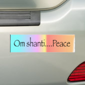 Om Shanti バンパーステッカー (車上)