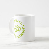 Om Shanti Shanti Shantiのギフト コーヒーマグカップ (正面左)