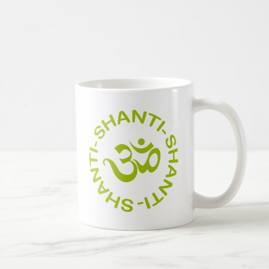 Om Shanti Shanti Shantiのギフト コーヒーマグカップ (右)